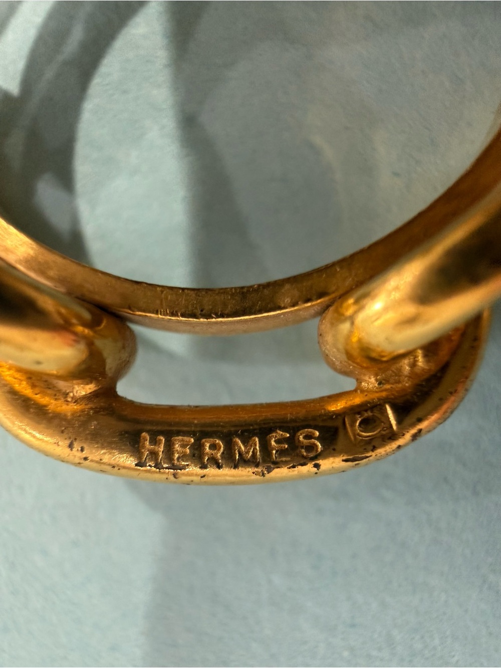 ✨✨AUTHENTIC✨✨Hermes Vintage Gold-Tone Hardware Scarf Ring